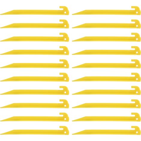 20 pièces piquets de tente solides 9 pouces pour auvent de camping, supports de parasol portables pour terrain sableux (1/5)