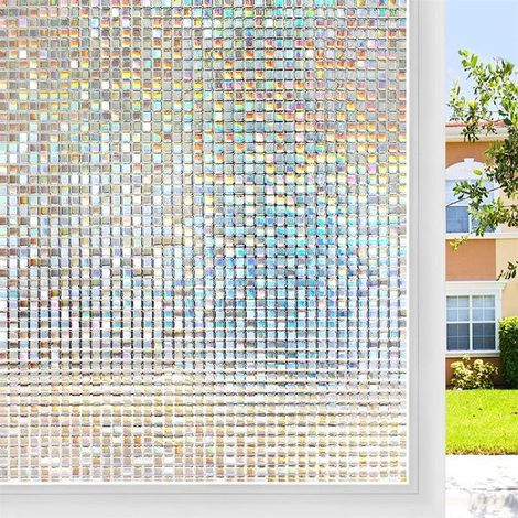 Dos láminas para ventanas para mayor privacidad,lámina opaca para ventanas,lámina electrostática para ventanas,45x100cm,adecuada para baños (1/5)