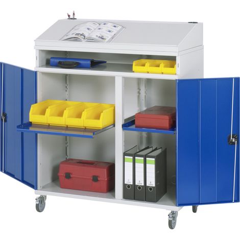 Rau Beistellschrank Stehpult 01T, B1100xT520xH1110/1220mm, mobil