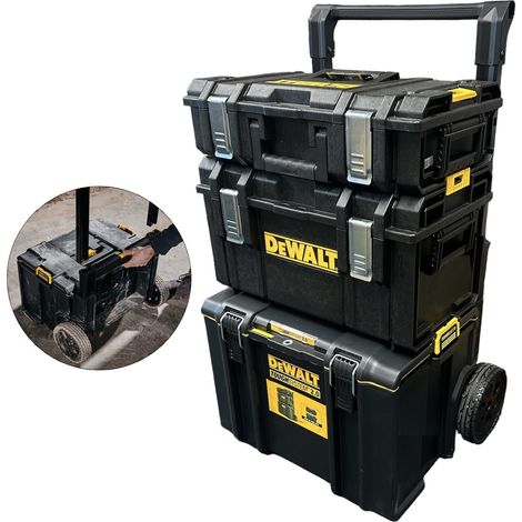 Dewalt DS450 Toughsystem Rolling Mobile Tool Storage Box Trolley + DS300 + DS150 (1/5)