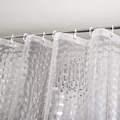 MUMU Transparent Shower Curtain 180 x 200 cm