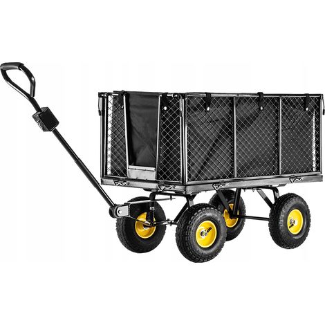KADAX Netzgartenwagen, 97 x 47 x 40 cm, Schwarz (1/5)