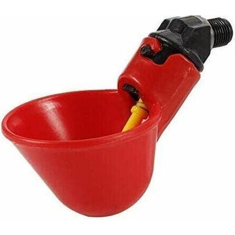 TuseRxln Abreuvoir à Poulet - Bol d'eau pour Poulet - Système Automatique sans Fuite - 5 pièces - pour Jardin ou Ferme Transparent (1/4)