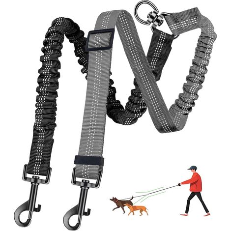 Attache de laisse rotative 360° anti-enchevêtrement pour chien, mousqueton pivotant, laisse multifonction à 2 usages (1/5)
