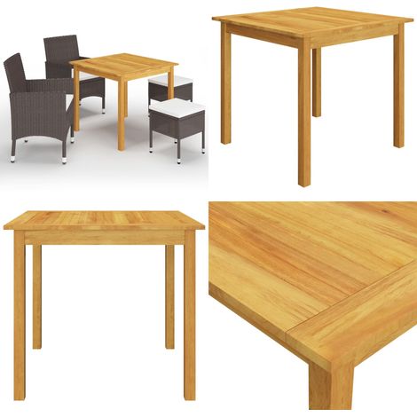 5-tlg. Garten-Essgruppe Braun - Gartenmöbel - Essgruppe - Outdoor Möbel - Holztisch - Rattan Sessel - Home & Living (1/5)