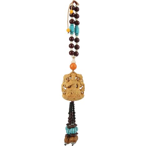 Un regalo entrañable, elaborado con materiales de alta calidad, ideal para la decoración del hogar y del coche. Este colgante de boj presenta una técnica de tallado sencilla y elegante, lo que lo conv