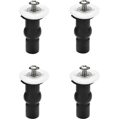 Supports de charnières pour abattant de toilettes, 2 paires de charnières invisibles, trous de fixation, caoutchouc extensible, vis, écrous, disque de réglage (1/5)