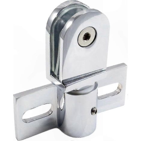 Drehpunkt für Glasduschtür, verstellbares Drehgelenk, robuste Beschläge, Chromoberfläche, kompatibel mit Standard-Duschkabinen, einfache Montage, Universalmodell. (1/4)
