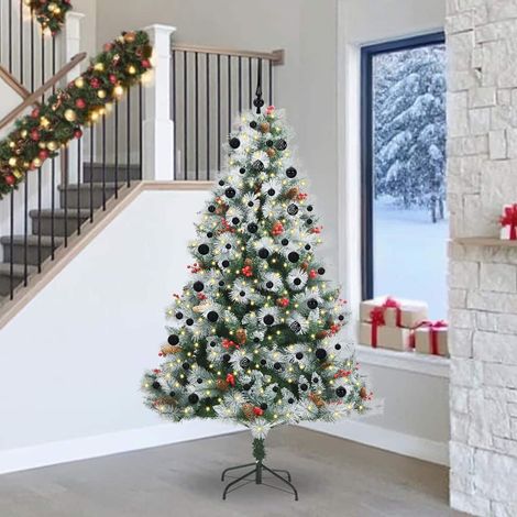 vidaXL Artificial Christmas Tree Green and white 240 cm (1/5)