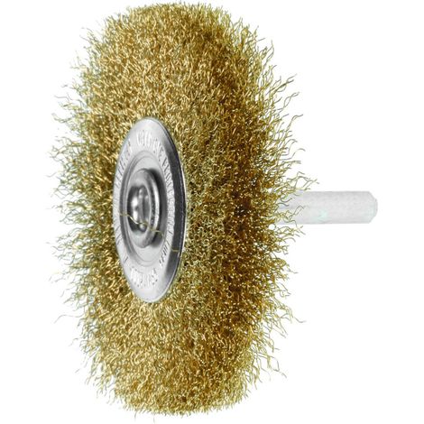 Lessmann Schaft-Rundbürste Messingdraht 0,20 mm, Bürsten-⌀xBesatzbreite: 70X10 mm (1/2)
