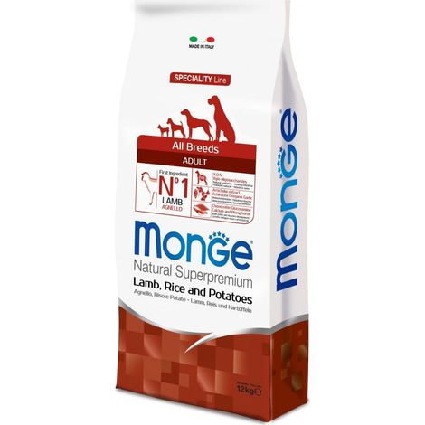 Monge Speciality Line Lamm mit Reis und Kartoffeln 12kg