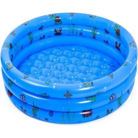 Piscine Enfant, Piscine Gonflable Ronde de 51 Pouces, Piscine Gonflable Extérieur Pataugeoire, Bleu(130 x 35cm) (1/5)