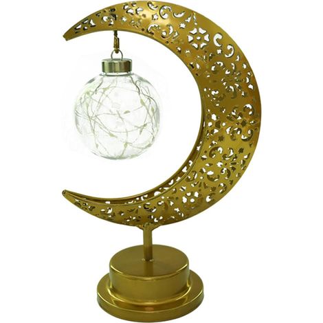 Lampada Lunare ASTA METALLO Lampada Ramadan Lampada Bianca Calda Lampada da Tavolo