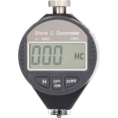 Portable digital durometer, Shore A/C/D durometer from 0-100 with LCD screen for rubber, plastic, thermoplastic and plastic (C). (1/4)