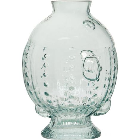 Amadeus - Vase Poisson turquoise H21 cm