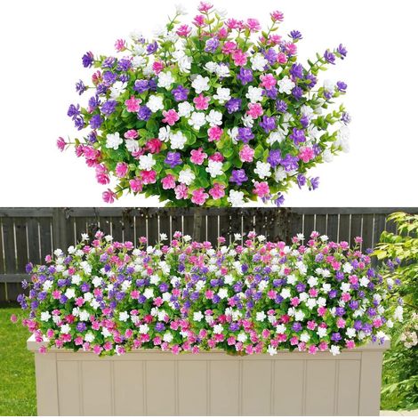 Künstliche Blumen 9 Stück UV-beständig, 35cm, für Haus & Garten, 3 Farben (1/5)