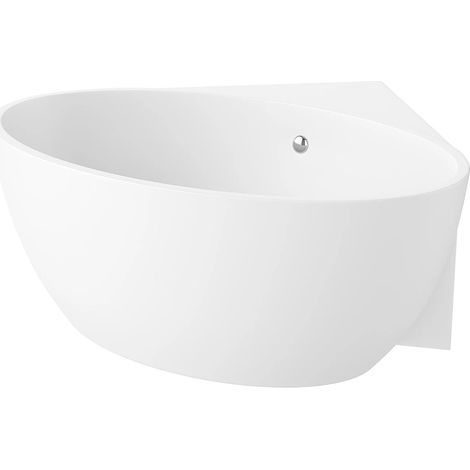 Vasca da bagno ad angolo - L. 127 x L. 127 x A. 58 cm - Acrilico - Bianco opaco - 197 L - GOURAMI (1/3)