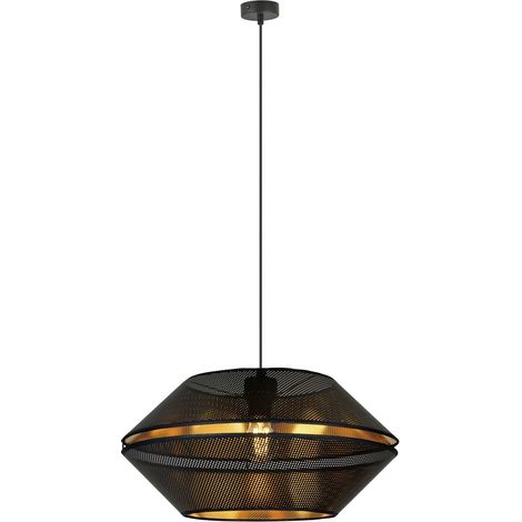 Suspension MALIA métal noir/or 1xE27 Ø42 125cm Emibig (1/5)