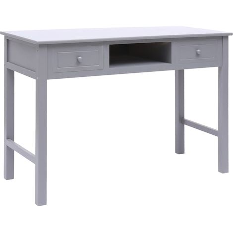 Escritorio de madera gris 110x45x76 cm