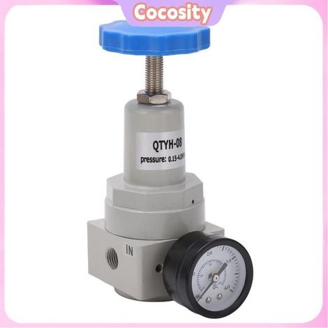 Cocosity Régulateur de pression d'air Contrôleur De Régulateur De Pression Air Réducteur bricolage regulation QTÉH‑08 0,15-4,0MPa (1/5)