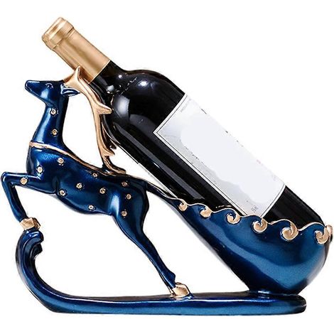 Porte-bouteilles rétro en forme de renne, présentoir et rangement pour bouteilles de vin rouge. (1/5)