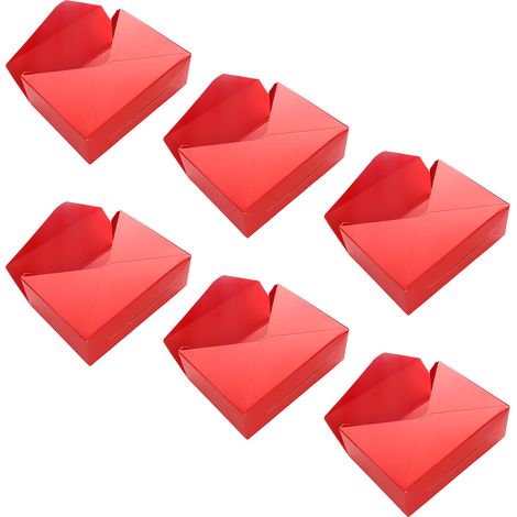 Geschenkboxen für Blumensträuße, roter Karton, 20 x 7 x 29,5 cm, 6er-Set (1/5)