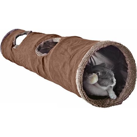 1 Katzentunnel – Braun – Durchmesser 30 x 130 cm (1/5)
