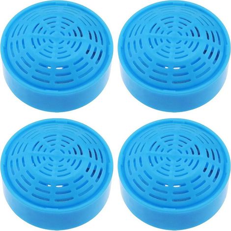 Lot de 4 filtres pour fontaine à chat : filtre de rechange pour fontaine à chat de 2 l, 4 filtres à charbon, filtre rond en acier inoxydable, pompe de rechange pour (1/5)