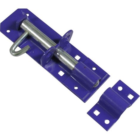 Heavy Duty Brenton Pad Bolt - 6" Purple (Sliding Gate Latch Lock Garage Door Security)