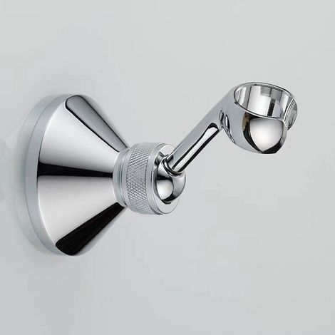 (Argent)Support De Douche Mural Support Mural Pour Douchette orientable 360°pour douchette ou pommeau de douche (1/4)