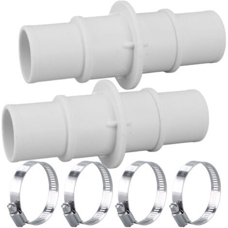 Adaptateur pour tuyau de piscine, raccord en plastique de 1-1/4" ou 1-1/2", adapté aux tuyaux d'aspirateur de piscine, de nettoyeur et de pompe de filtration. (1/4)