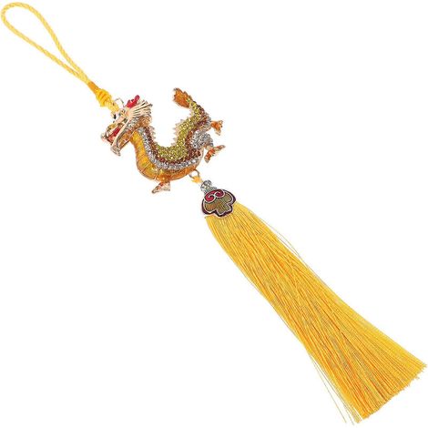 Auto-Hängeornament, Rückspiegeldekoration, Drachenform, Auto-Spiegelornament-28.00X5.00X1.40CM (1/4)