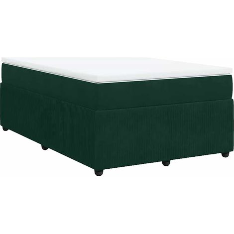 Maison Exclusive - Boxspringbett mit Matratze Dunkelgrün 120x200 (1/5)