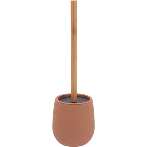 Brosse wc effet nid d'abeille abs/as effet rubber et bambou - cappuccino - Tendance (1/3)