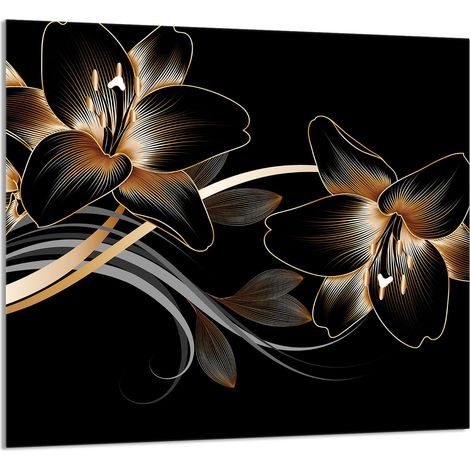 Panneau de verre POUR la cuisine 65x60 Orchidée (1/5)