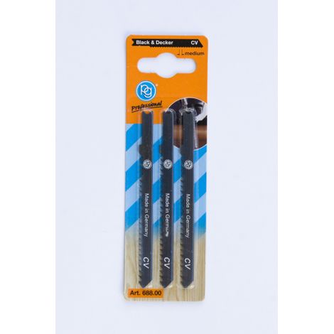Poggi 688.00 3 lames pour scie sauteuse pour bois dents moyennes 65 mm
