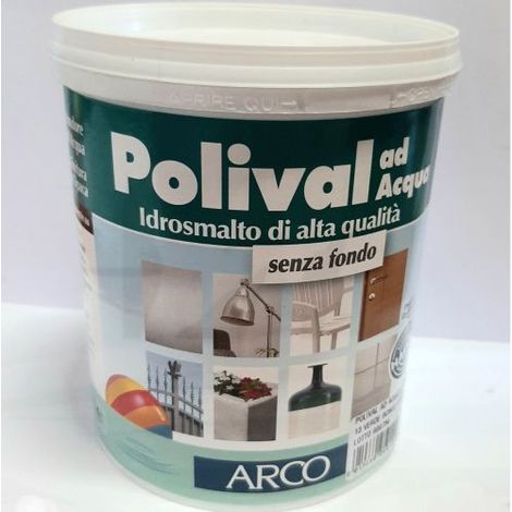 SMALTO POLIVAL AD ACQUA ALTA QUALITA' SENZA FONDO ARCO LT.0,75 Verde Bosco Opaco (1/2)