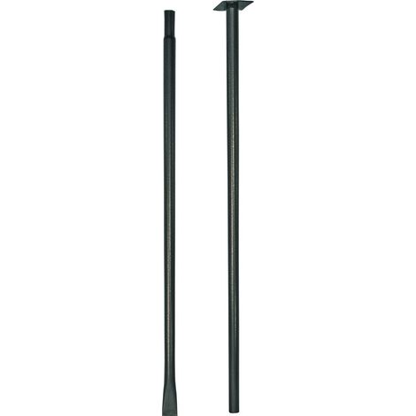 Mât de fixation dans le sol anthracite 190 cm – Acier époxy résistant au gel et UV – Pour girouette de jardin – Louis Moulin