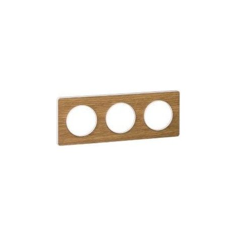Placca di finitura in legno naturale bianco Schneider Electric Odace Touch