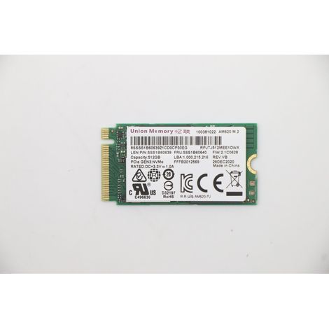 Lenovo UMIS AM620 512 GB PCIe 2242, 5SS1B60640
