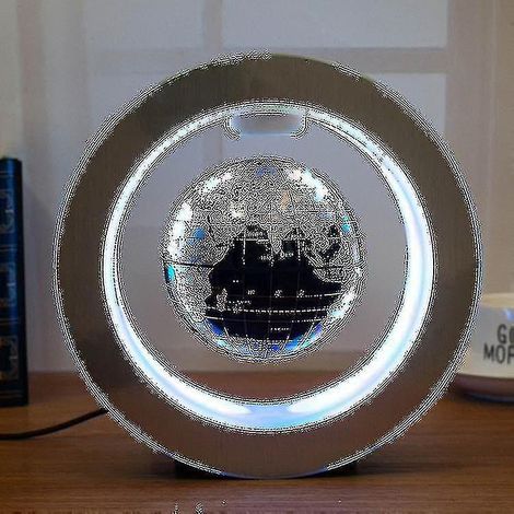 Globe terrestre rond à LED flottant, lévitation magnétique, lumière antigravité, multicolore - Prise UE - NOIR (1/5)