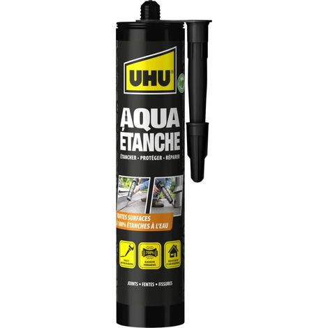 UHU Caoutchouc liquide d'étanchéité AQUA ETANCHE noir cartouche 310g (1/5)