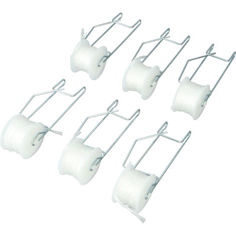 Kit de 6 crochets de support pour tomates cerises en serre, avec corde de 15 mètres.