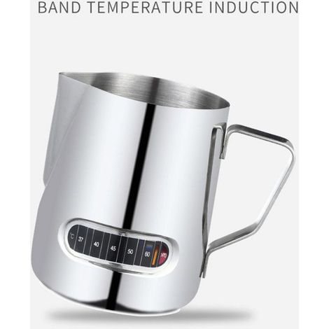 Jug à mousse de lait 12/20oz en acier inoxydable avec affichage de température (1/5)