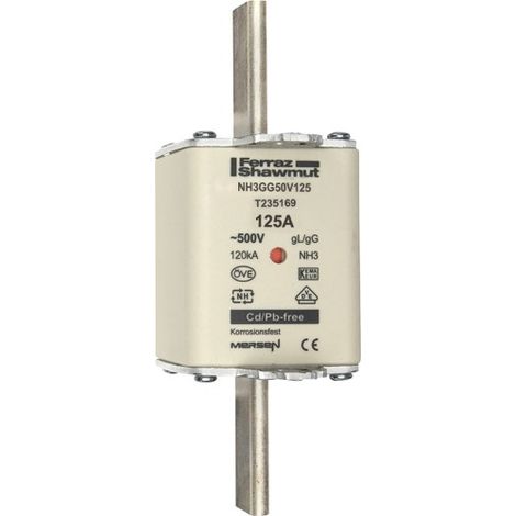 Mersen NH-Sicherungseinsatz SF Gr.3 gG 125A/500V KM NH3GG50V125