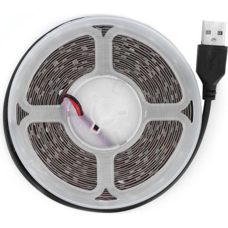 Ruban LED 5V USB 5m - Éclairage d'ambiance avec adhésif puissant pour chambre, cuisine et décoration intérieure