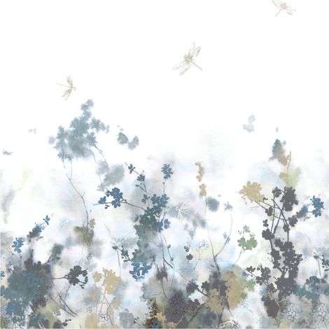 Fototapete 360929 Vliestapete Blumen Floral 212 x 300 cm Rasch Selection Blau (1/4)