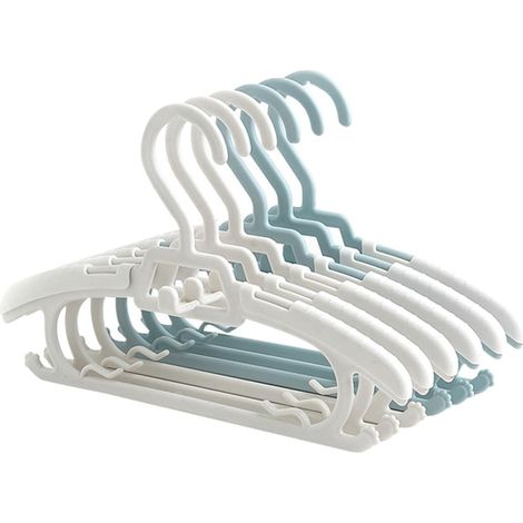 10 Cintres Antidérapants en Plastique Réglables pour Vêtements D'garçon et Filles, Pliables et Extensibles, pour Armoire de Chambre ou Rangement à Domicile (1/5)