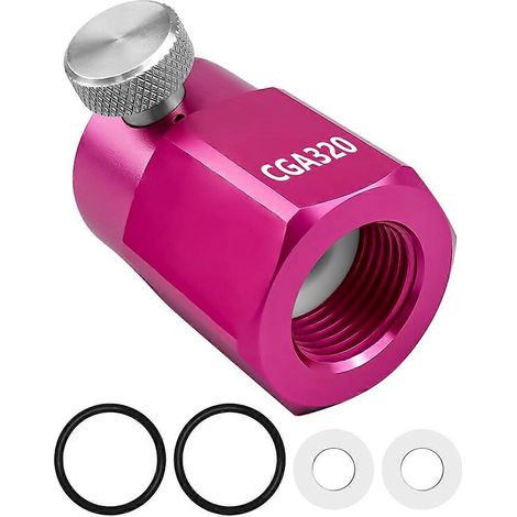 Adaptateur de remplacement à connexion rapide rose, kit de connecteur de réservoir pour CGA320 standard grand (1/5)