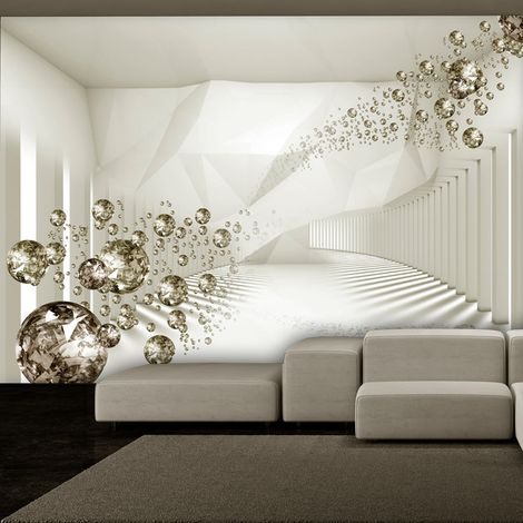 Fotomurale adesivo - Diamond Corridor (Beige) - 392x280